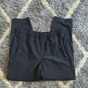 All In Motion Black Stretch Quick Dry Capri Jogger Track Pant Womens Size Large